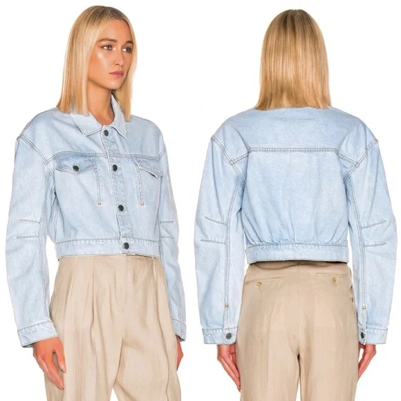 GRLFRND Lacy Cropped Denim Jacket - Picture 4 of 15